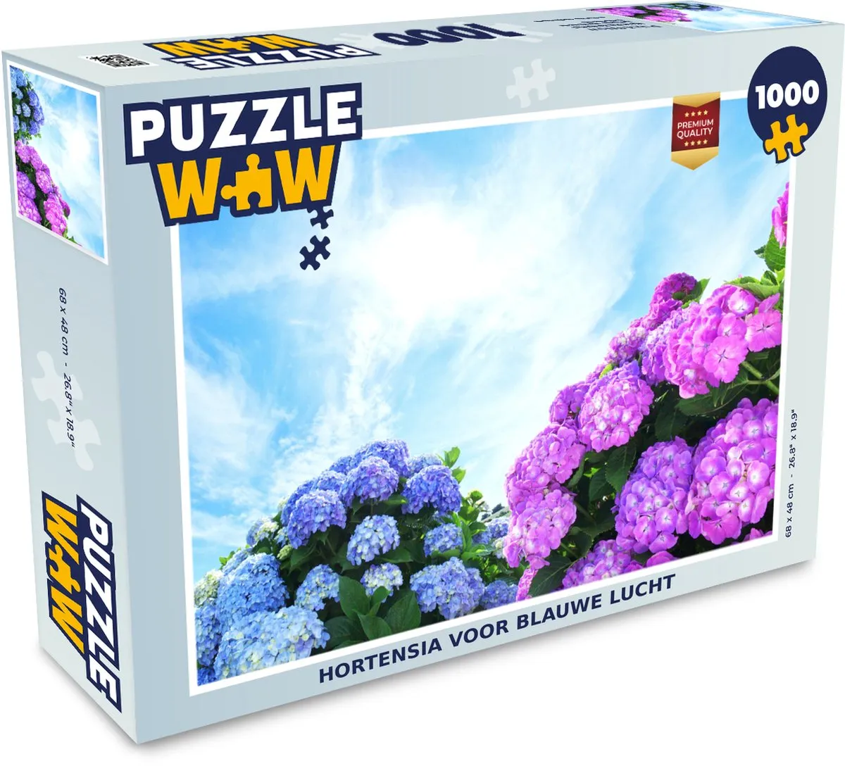 PuzzleWow Hortensia Legpuzzel 1000 Stuks
