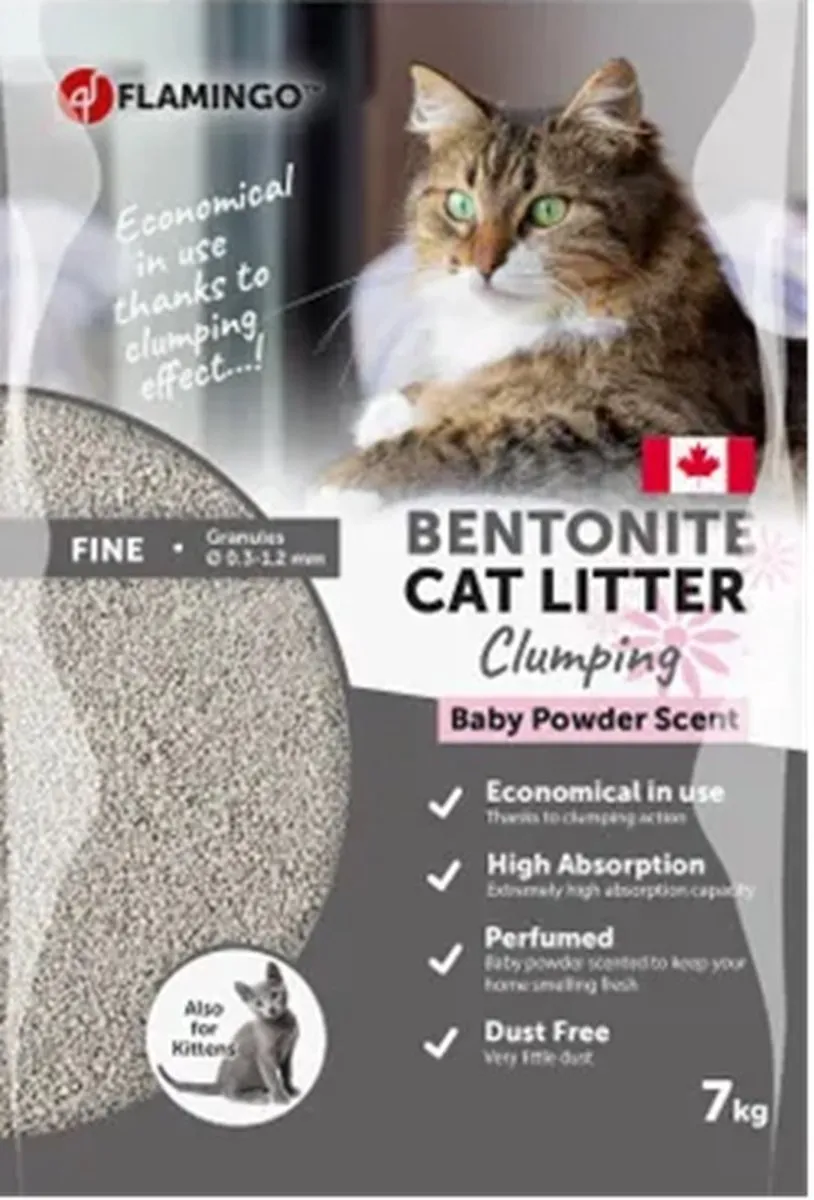 Flamingo Kattenbakvulling Babypoeder 15kg