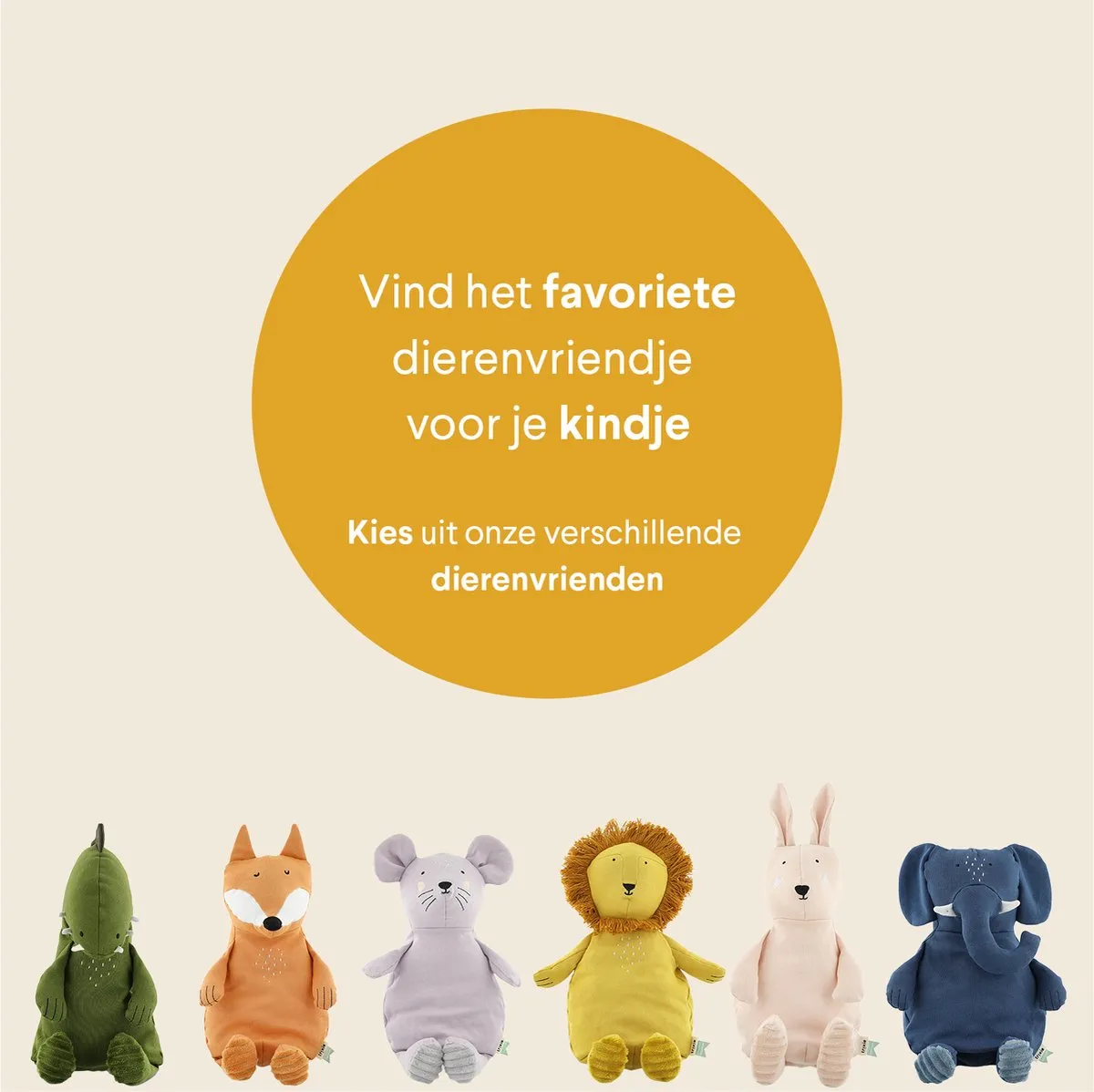 Trixie Mr. Lion Knuffel - Biologisch katoen - Klein - Geel
