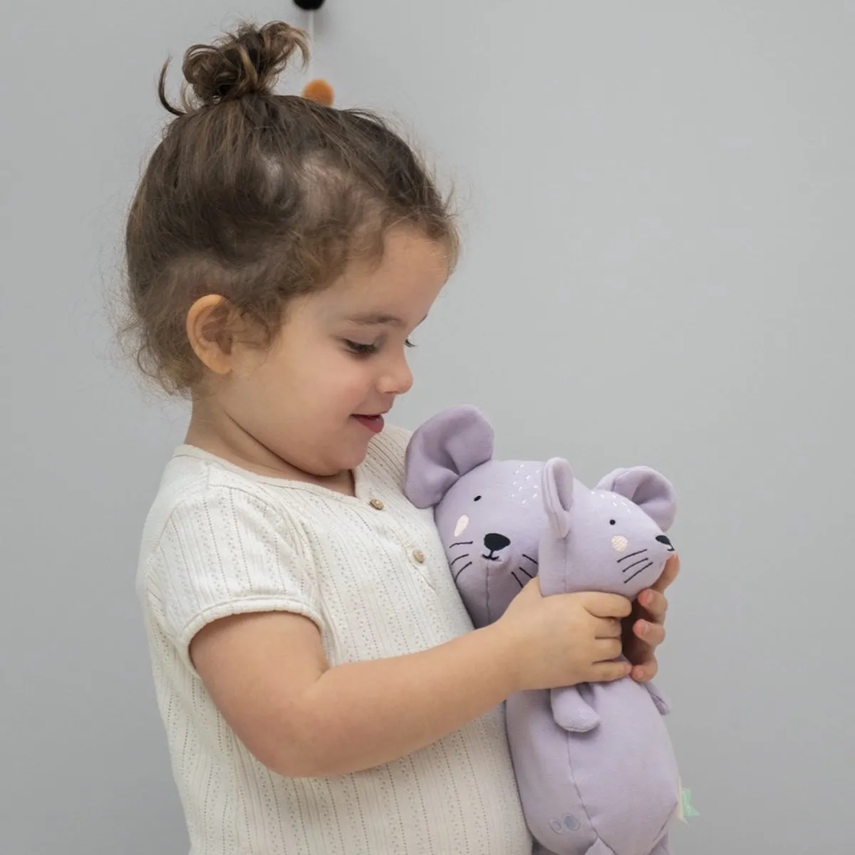 Trixie Mrs. Mouse Knuffel - Muis - 100% Biologisch Katoen - Purple