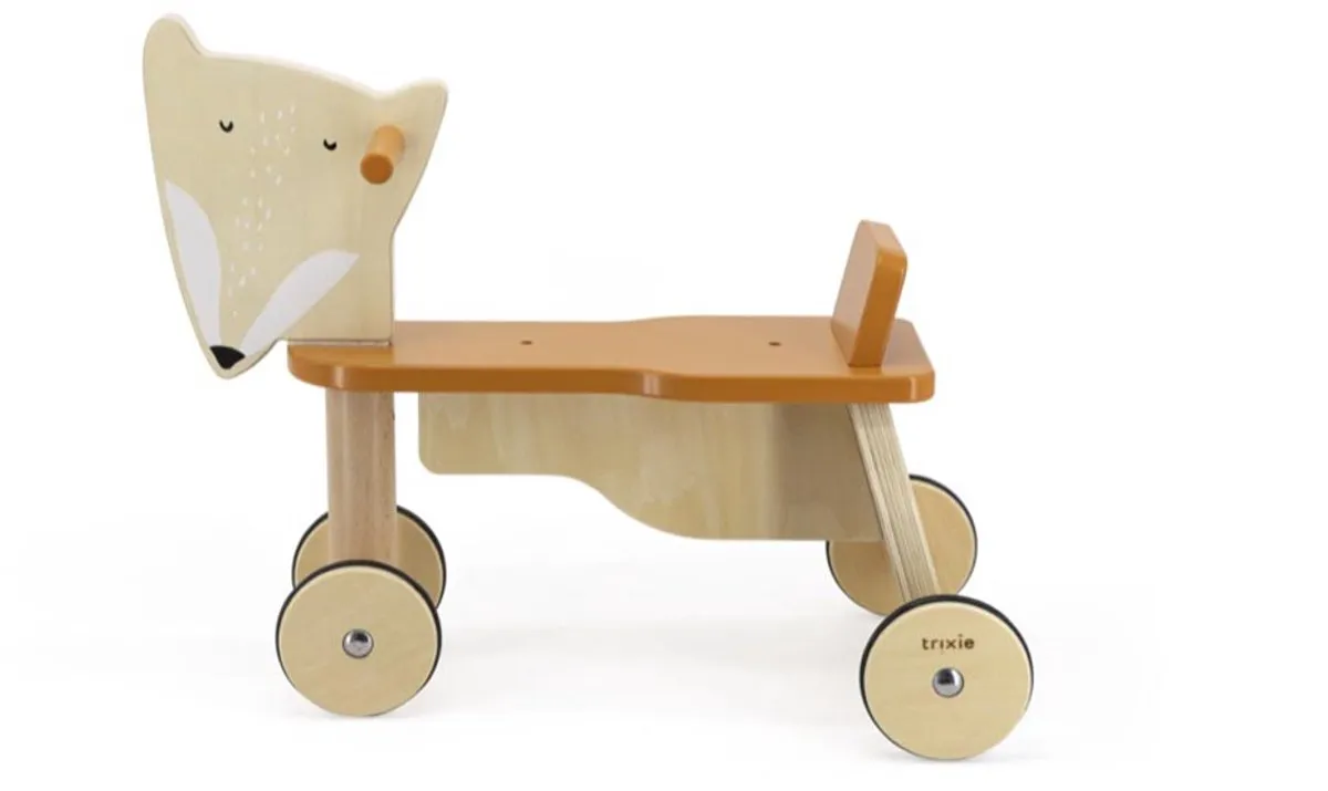 Trixie Mr. Fox Houten Loopfiets 4 Wielen - Oranje