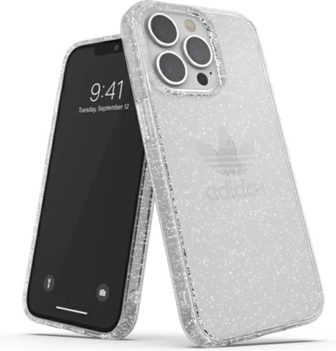 Adidas OR iPhone 13 Beschermhoes - Glitter Transparant
