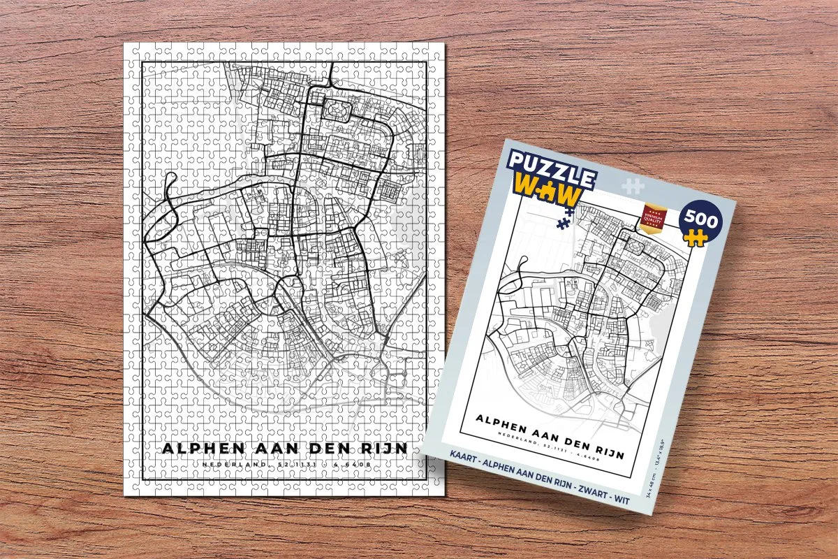 PuzzleWow Legpuzzel Alphen aan den Rijn 500 Stuks - Multicolor
