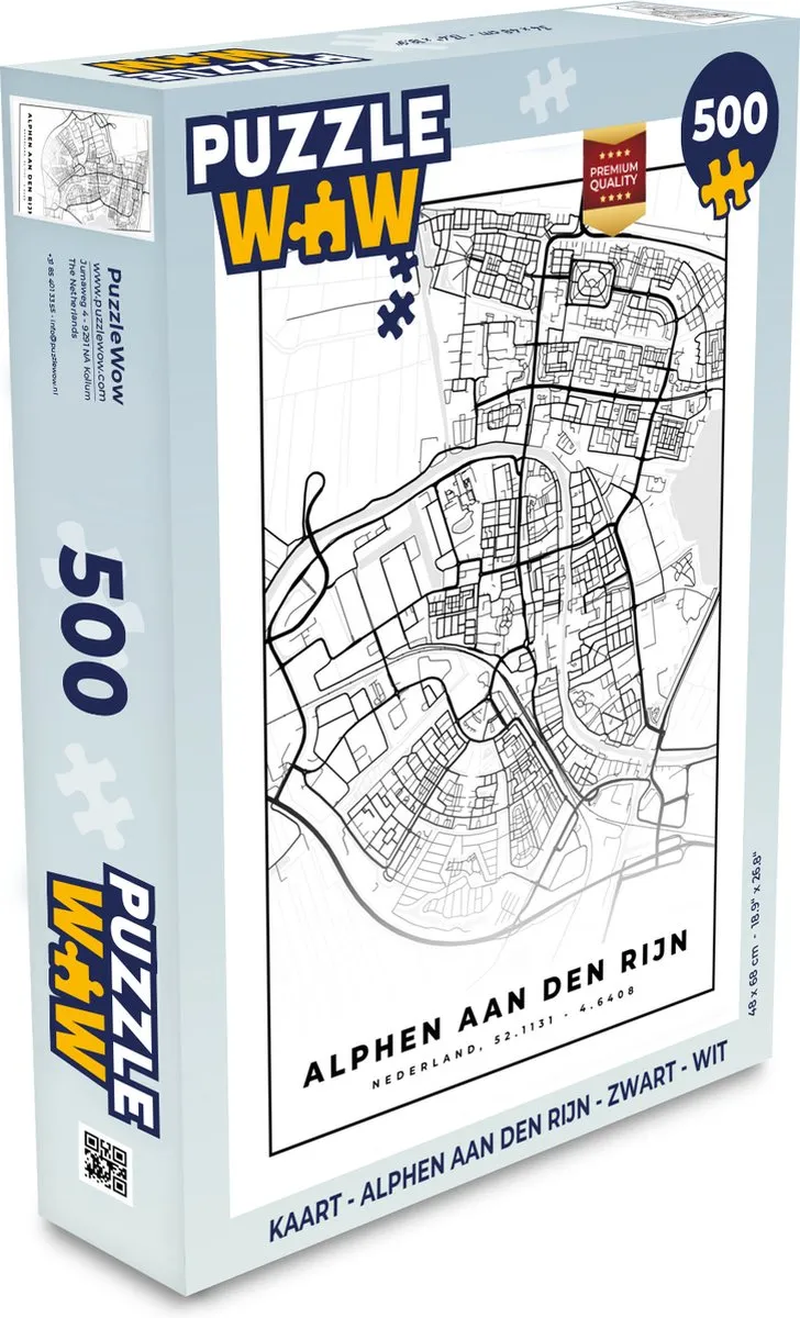 PuzzleWow Legpuzzel Alphen aan den Rijn 500 Stuks