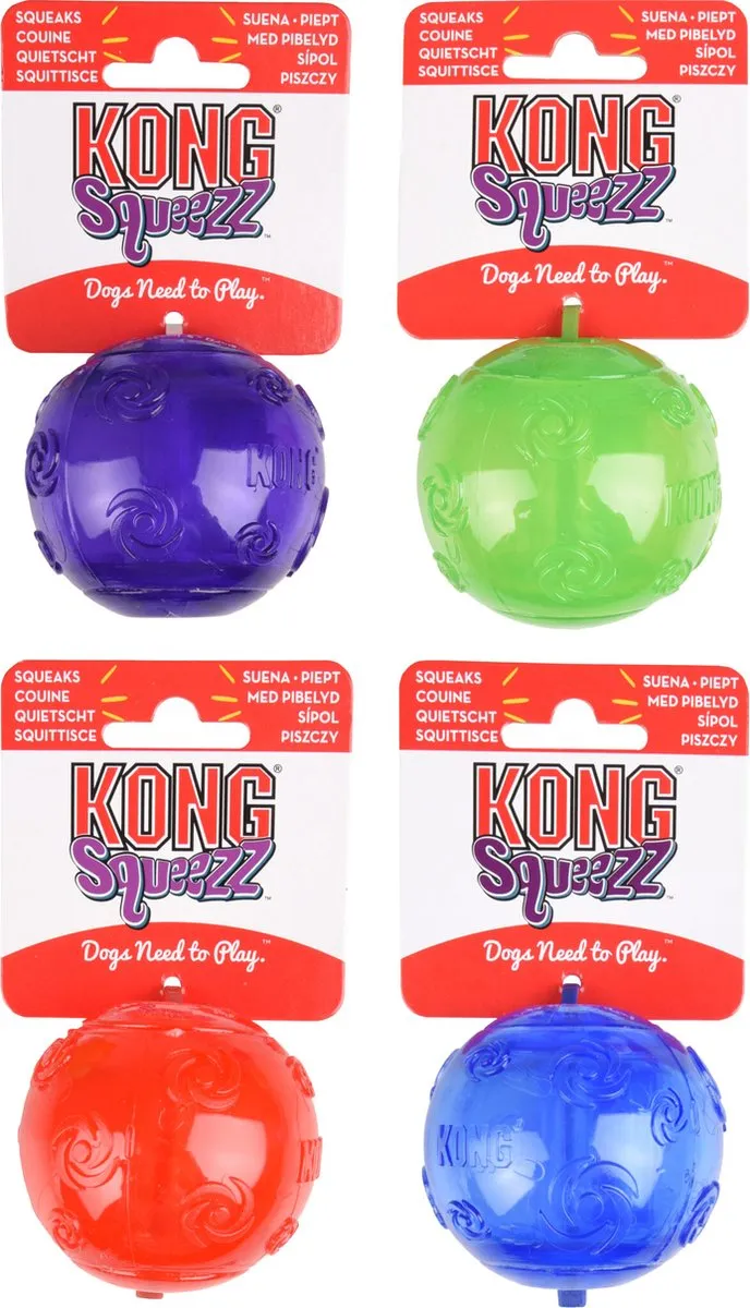 KONG Squezzz Ball Hondenspeelgoed - M - Ø6cm - Assorti