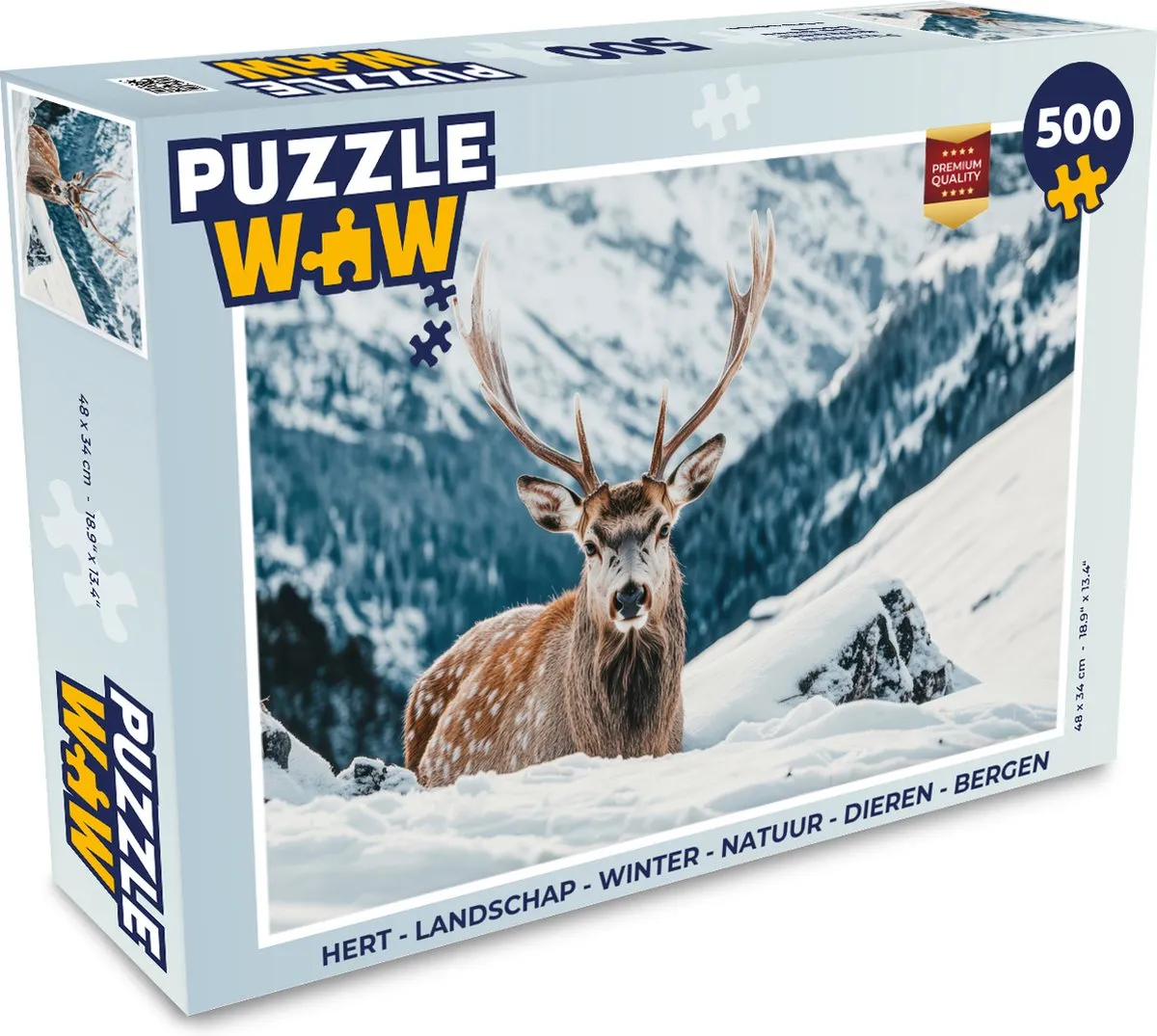 PuzzleWow Hert Landschap Puzzel 500 Stuks