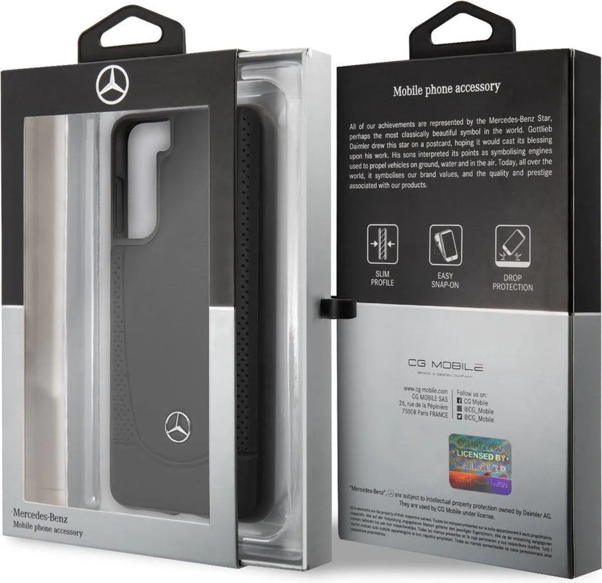 Mercedes-Benz Backcase Hoesje Samsung Galaxy S21+ - Effen Zwart