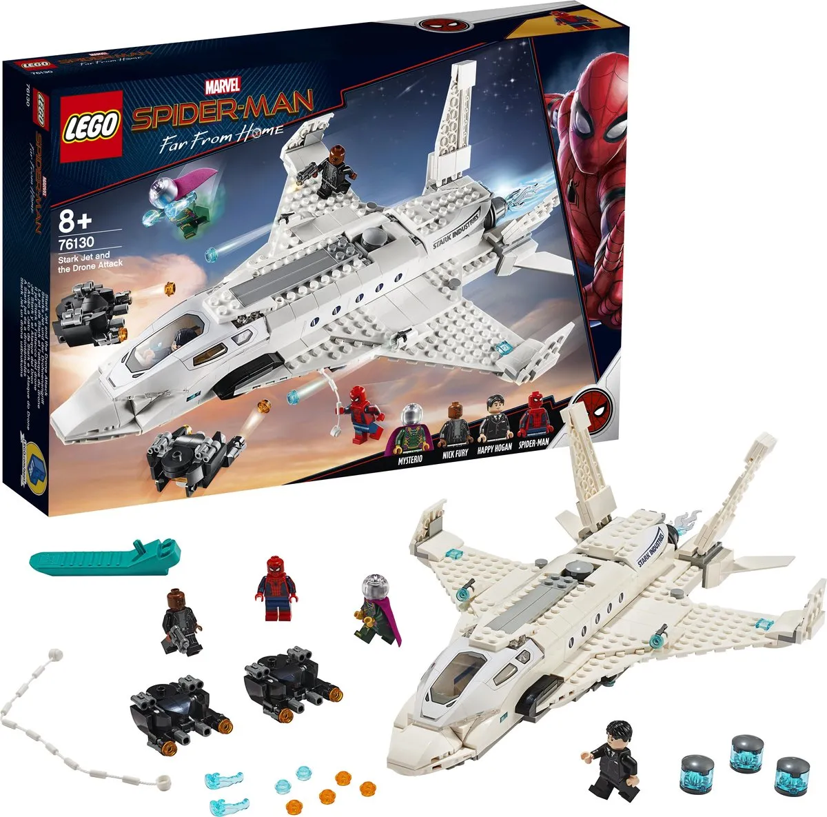 LEGO Marvel Iron Man Jet 76130 - 504 Stukken - 4 Minifiguren - Multicolor - afbeelding 2 van 6