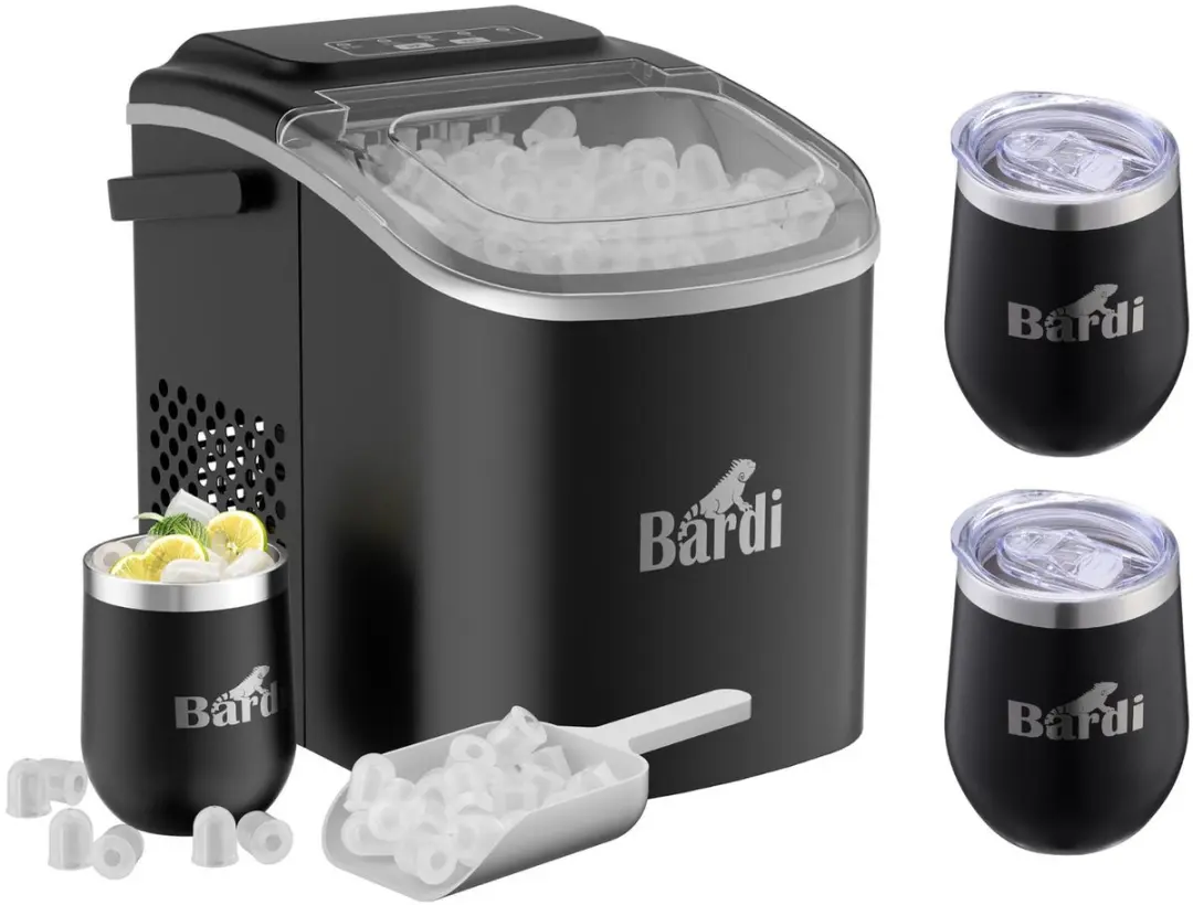 Luxe volledige set met 3 Bardi RVS dubbelwandige thermosbekers