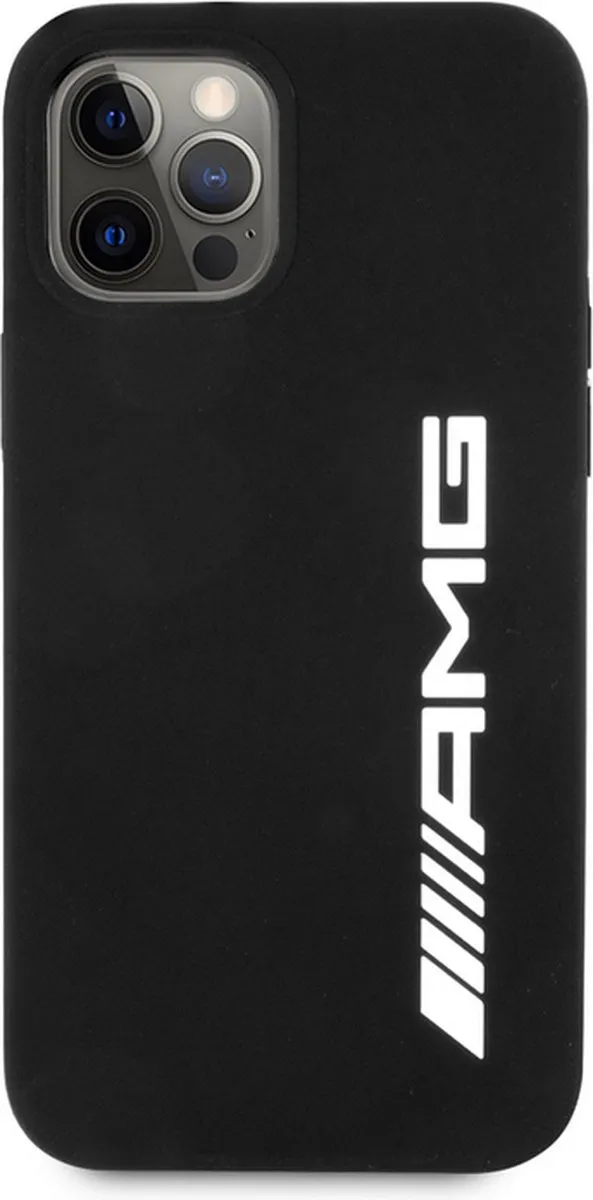 Mercedes-AMG Silicone Back Cover iPhone 12 Pro Max - Zwart - afbeelding 2 van 6