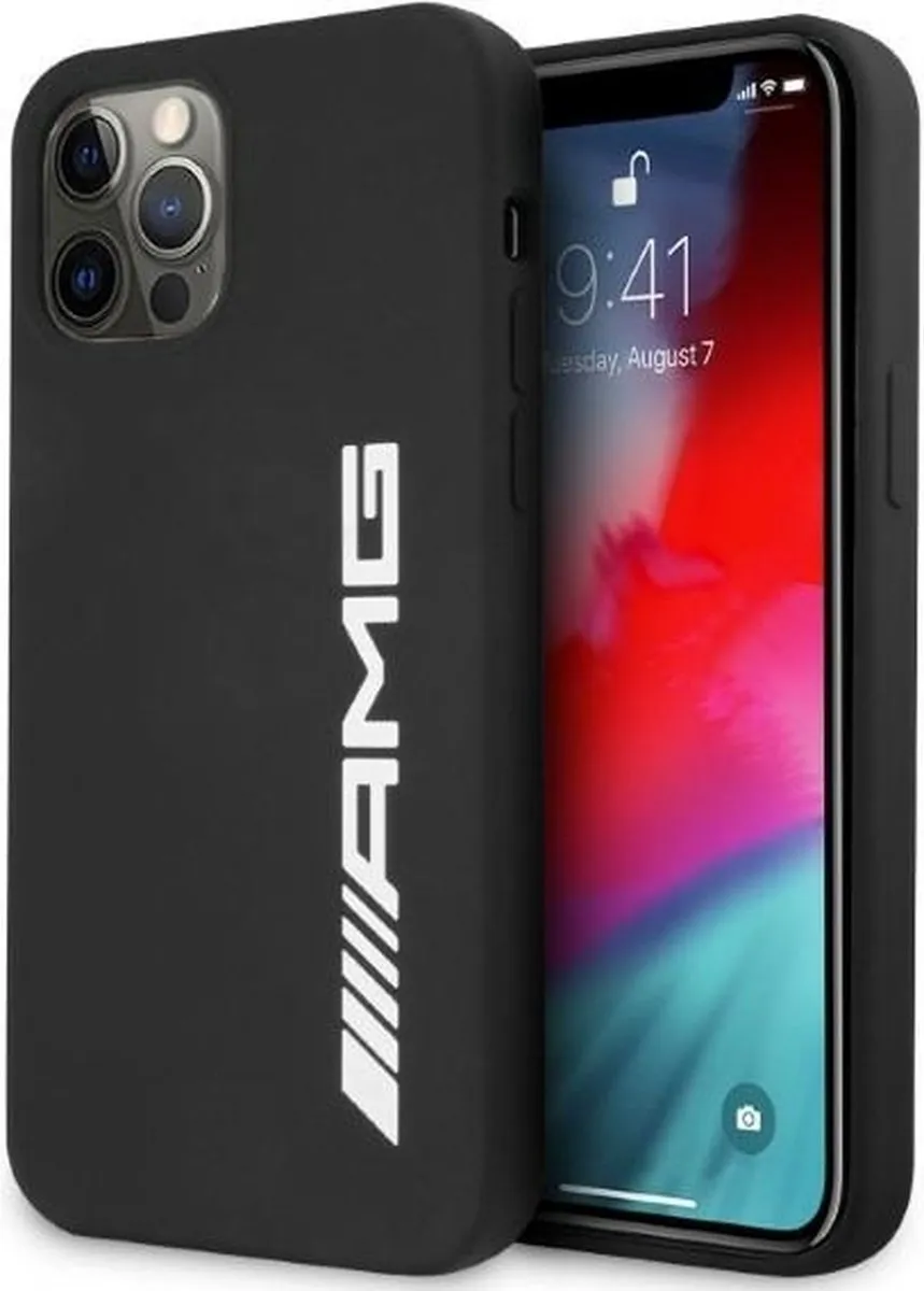 Mercedes-AMG Silicone Back Cover iPhone 12 Pro Max - Zwart - afbeelding 5 van 6