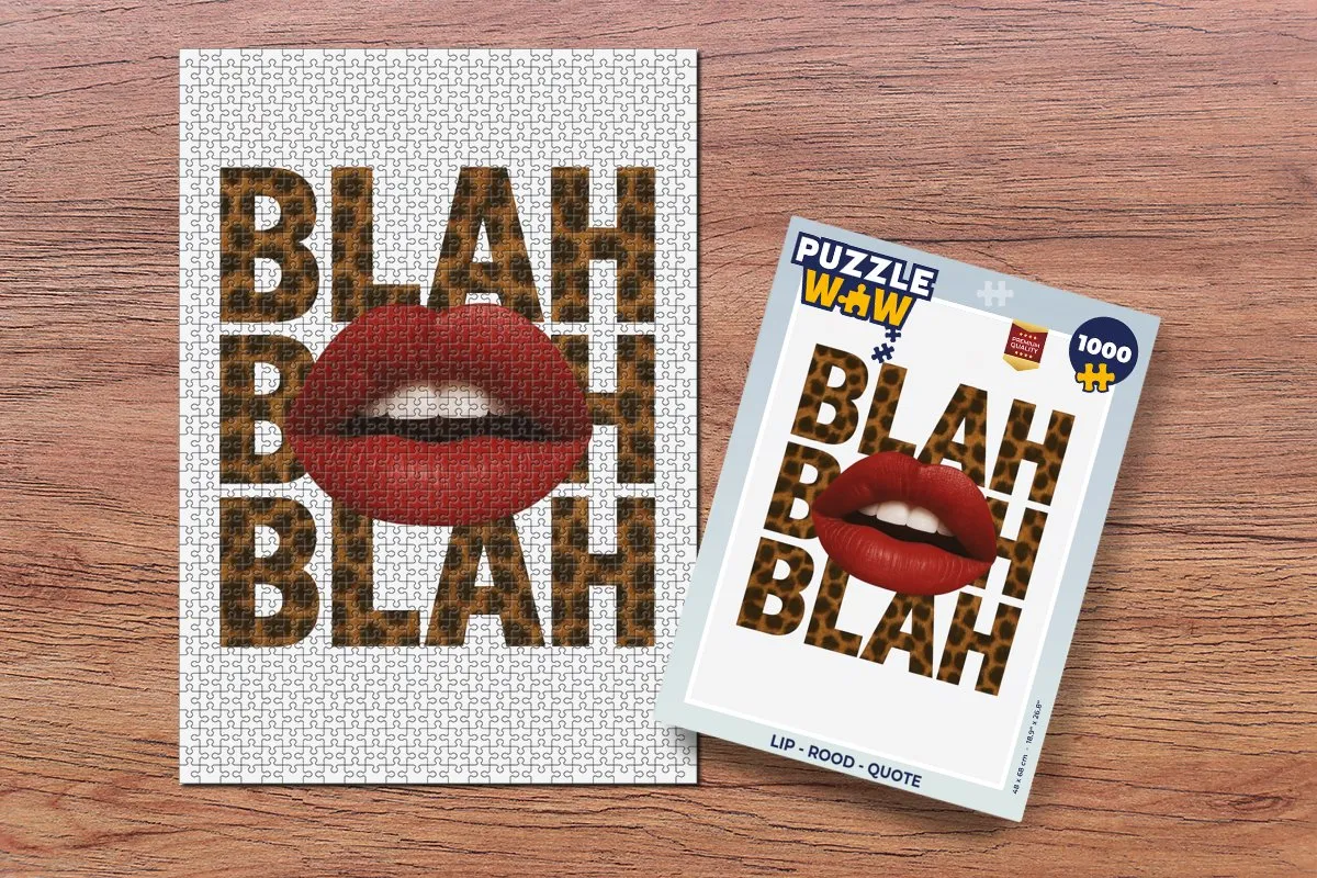 PuzzleWow Quote Legpuzzel 1000 Stuks - Rood - MPN 8721373926415