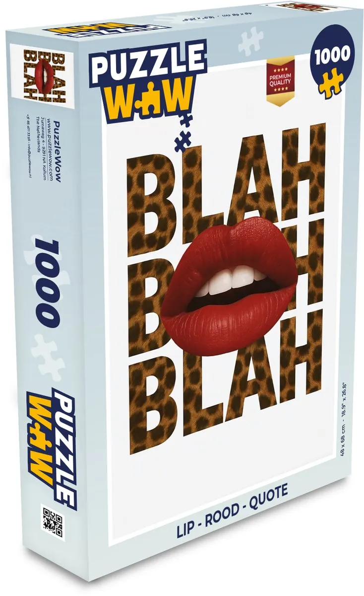 PuzzleWow Quote Legpuzzel 1000 Stuks