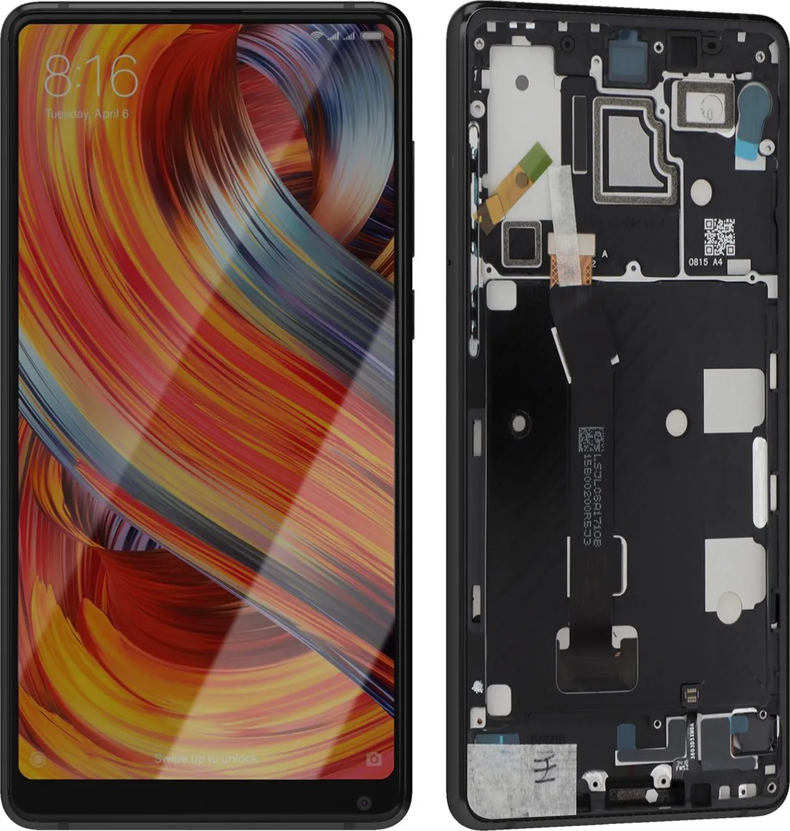 Xiaomi Mi Mix 2 Origineel Service Pack Scherm + Kader - Zwart