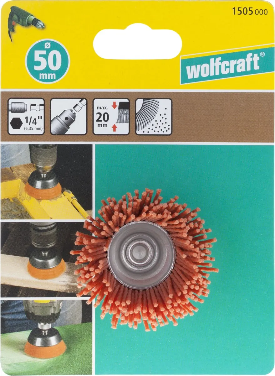 Wolfcraft Nylondraad Komborstel 1505000 - Agressief