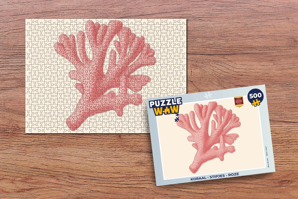 PuzzleWow Koraal Roze Legpuzzel 500 Stuks - 8721414228737