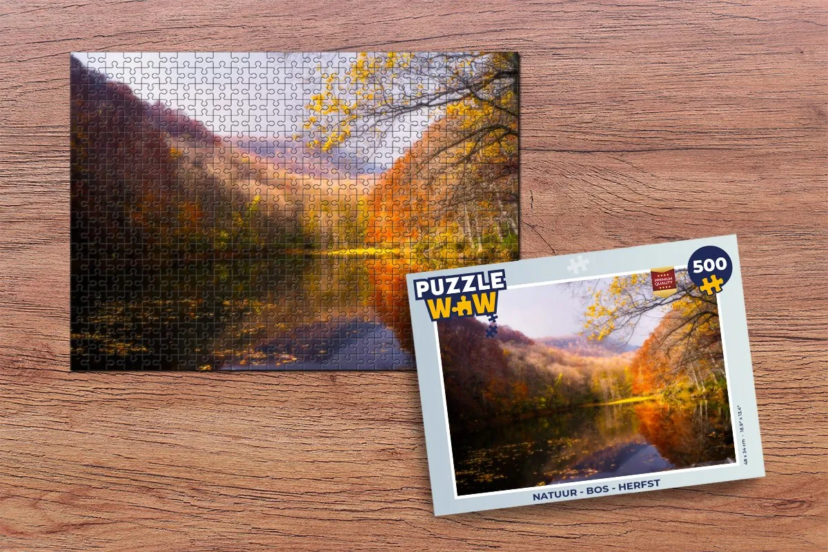 PuzzleWow Natuur Bos Herfst Legpuzzel 500 Stuks - Multicolor