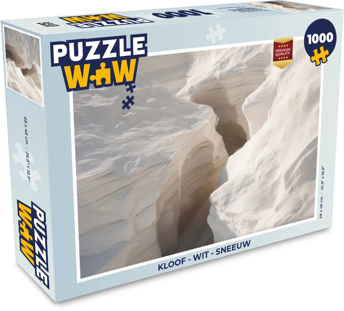PuzzleWow Kloof Legpuzzel 1000 Stuks - Wit