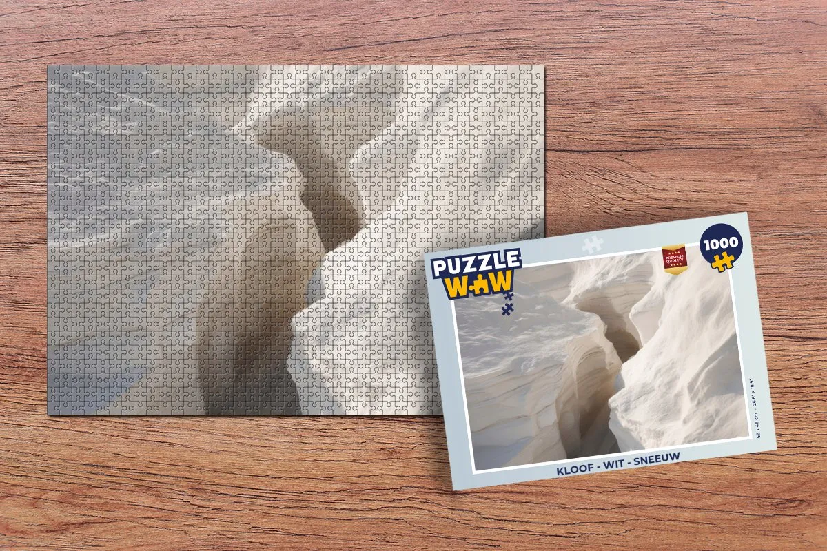 PuzzleWow Kloof Legpuzzel 1000 Stuks - Wit
