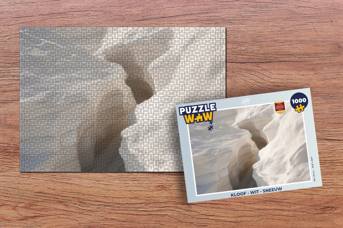PuzzleWow Kloof Legpuzzel 1000 Stuks - Wit
