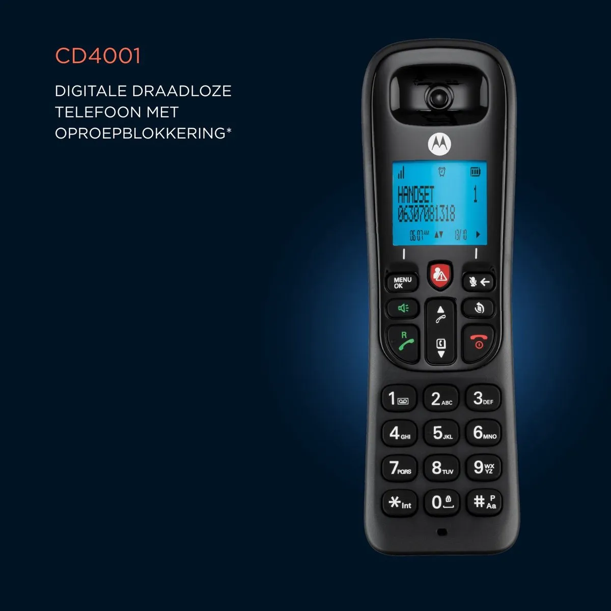 Motorola CD4001 DECT Telefoon - Zwart - afbeelding 6 van 6