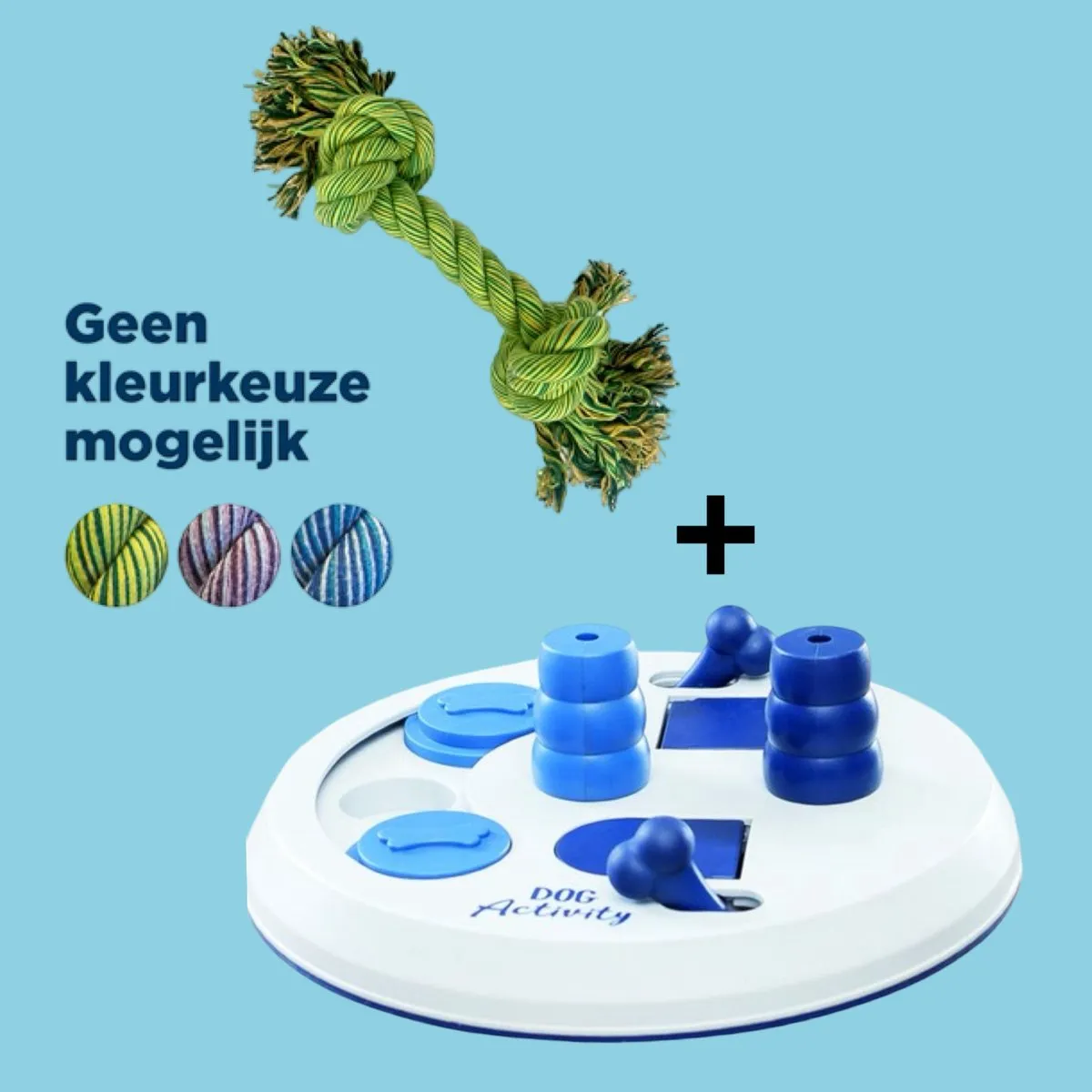 Trixie Dog Activity Flip Board & Happy Pet Flossin' Fun - Intelligentiespeelgoed Hond - Assorti