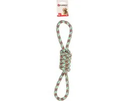 Flamingo Riva Speelgoed Honden Trektouw Groen 41cm