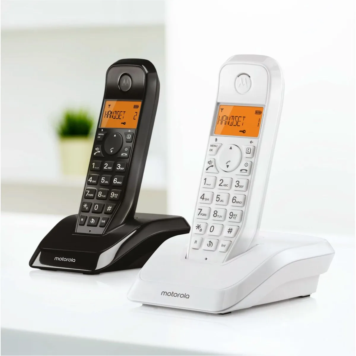 Motorola NTETIN0119 Telefoon - 2 Handsets - Wit/Zwart