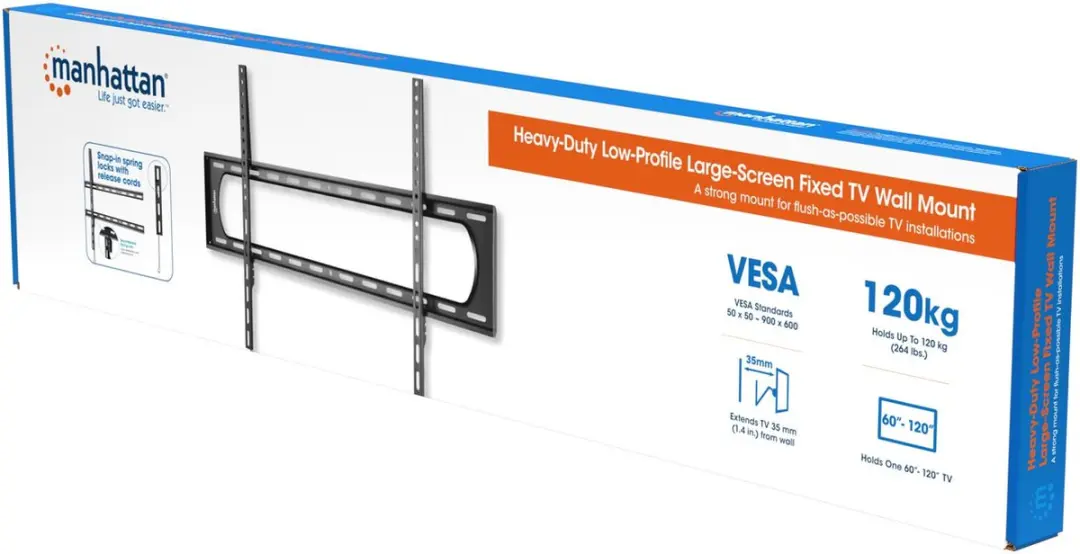 Manhattan 461917 TV-bevestiging 120" - Zwart - afbeelding 5 van 6