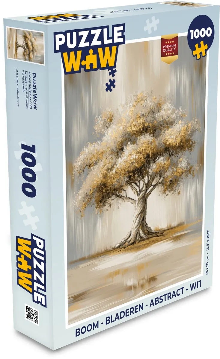 PuzzleWow Boom Bladeren Abstract Legpuzzel 1000 Stuks