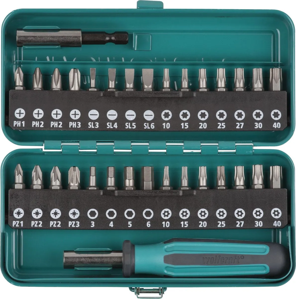 Wolfcraft Micro Bitjes Set 1388000 - 32-delig - Hout