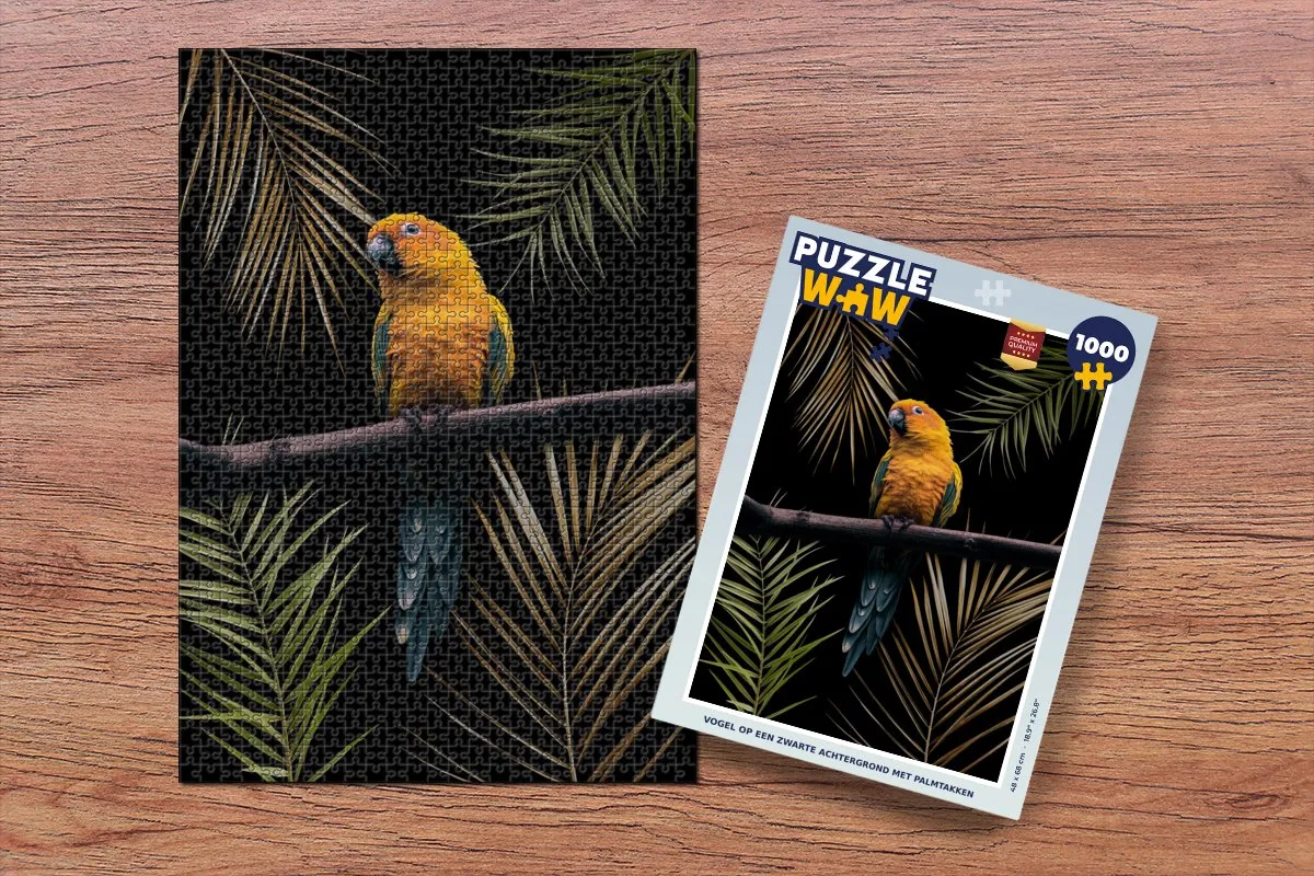 PuzzleWow Varen Papegaai Planten Legpuzzel 1000 Stuks - Multicolor