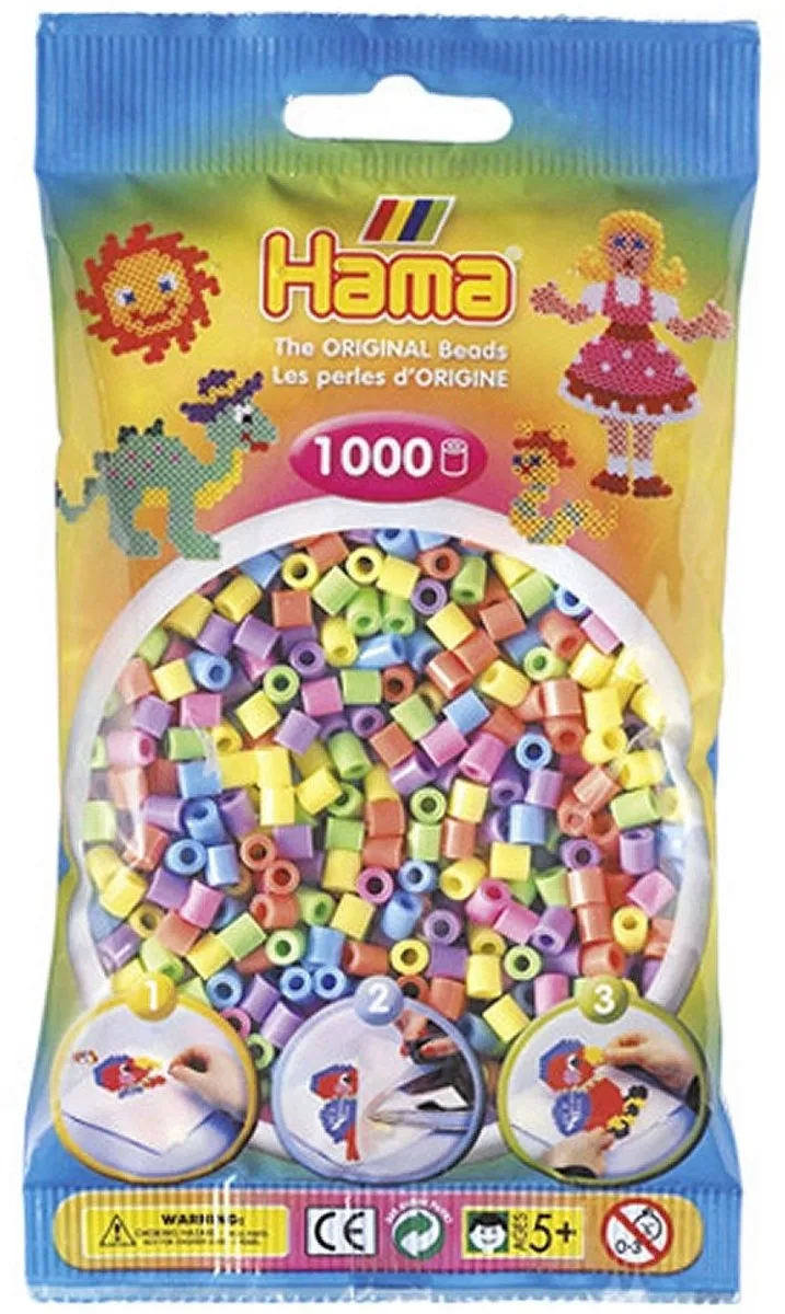 Hama Str Kr Pakk 1000 Pastel - Multi colour