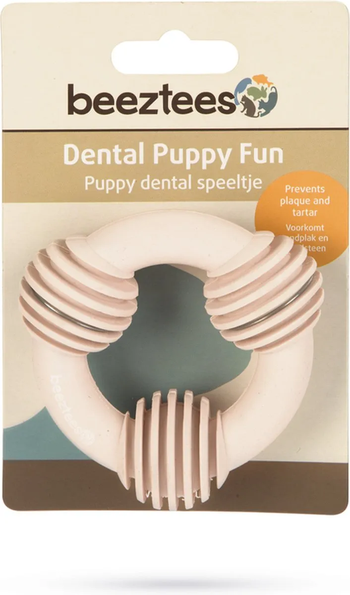 Beeztees Puppy Dental Ring Hondenspeelgoed Roze