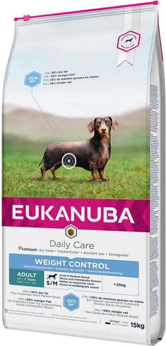 Eukanuba Adult Medium Breed Weight Control Kip 15kg - afbeelding 6 van 6