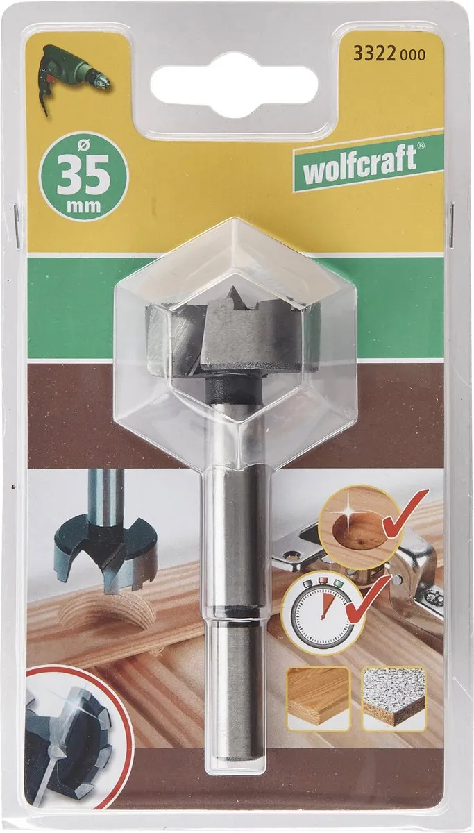 Wolfcraft Forstnerboor Ø 35mm - Metaal - 3322000