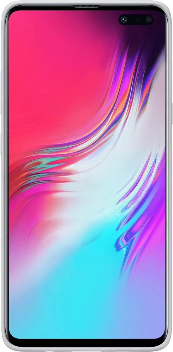 Samsung Galaxy S10 5G Beschermhoes Staand - Zilver - 8801643814151