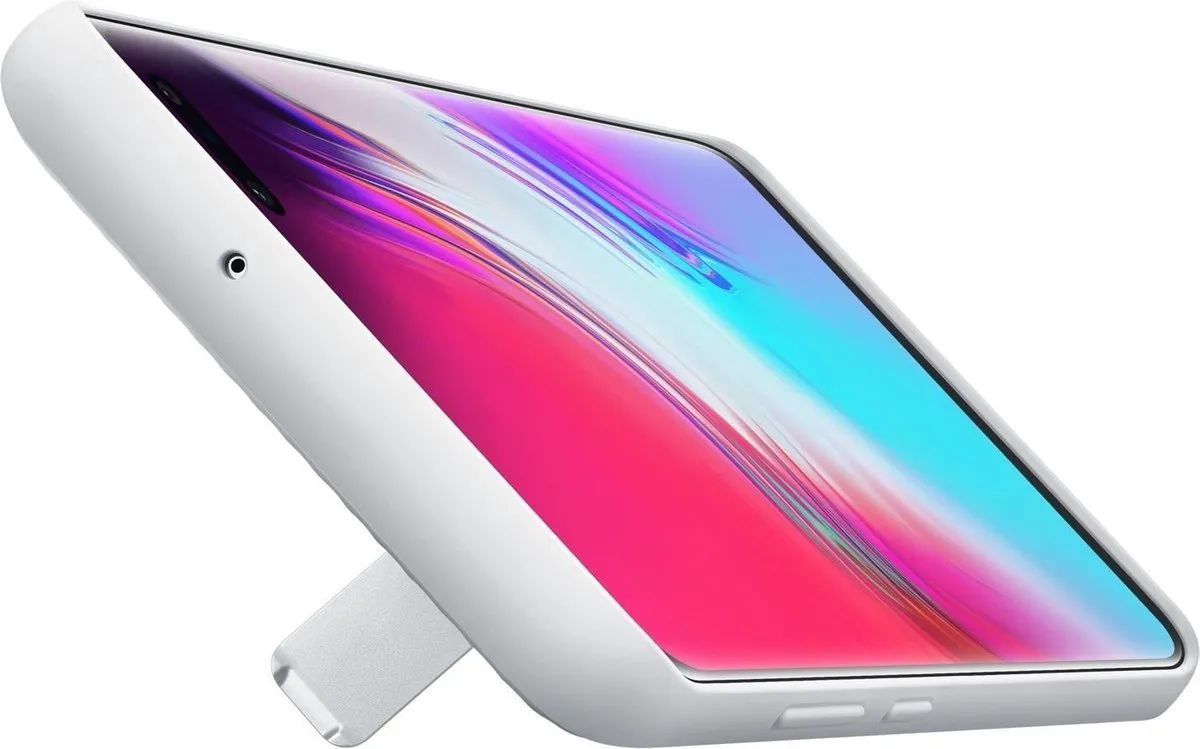 Samsung Galaxy S10 5G Beschermhoes Staand - Zilver - 8801643814151