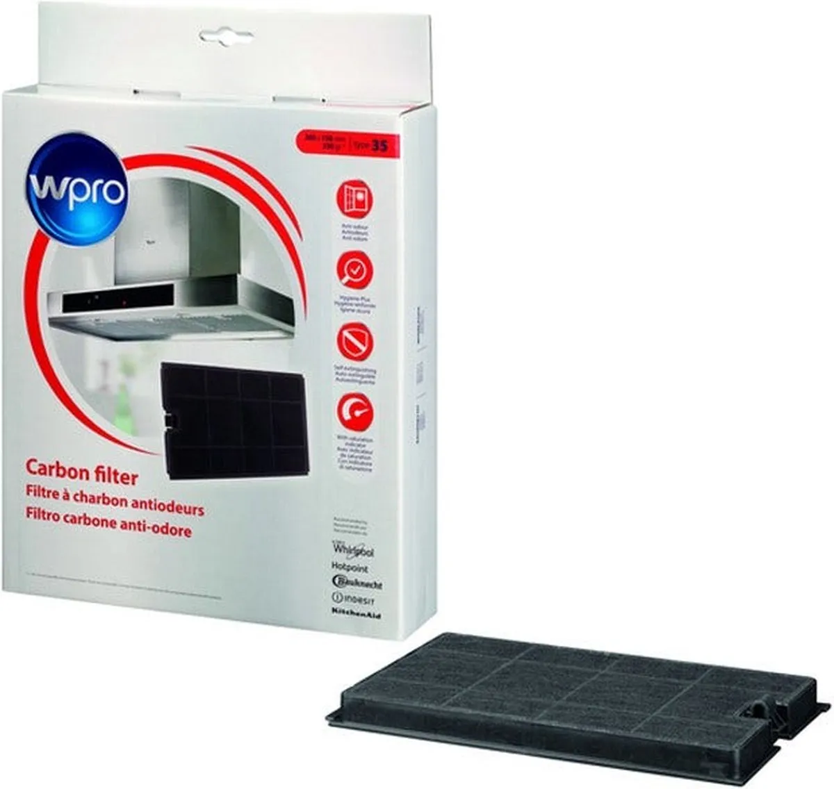Whirlpool CHF035 Koolstoffilter - Zwart