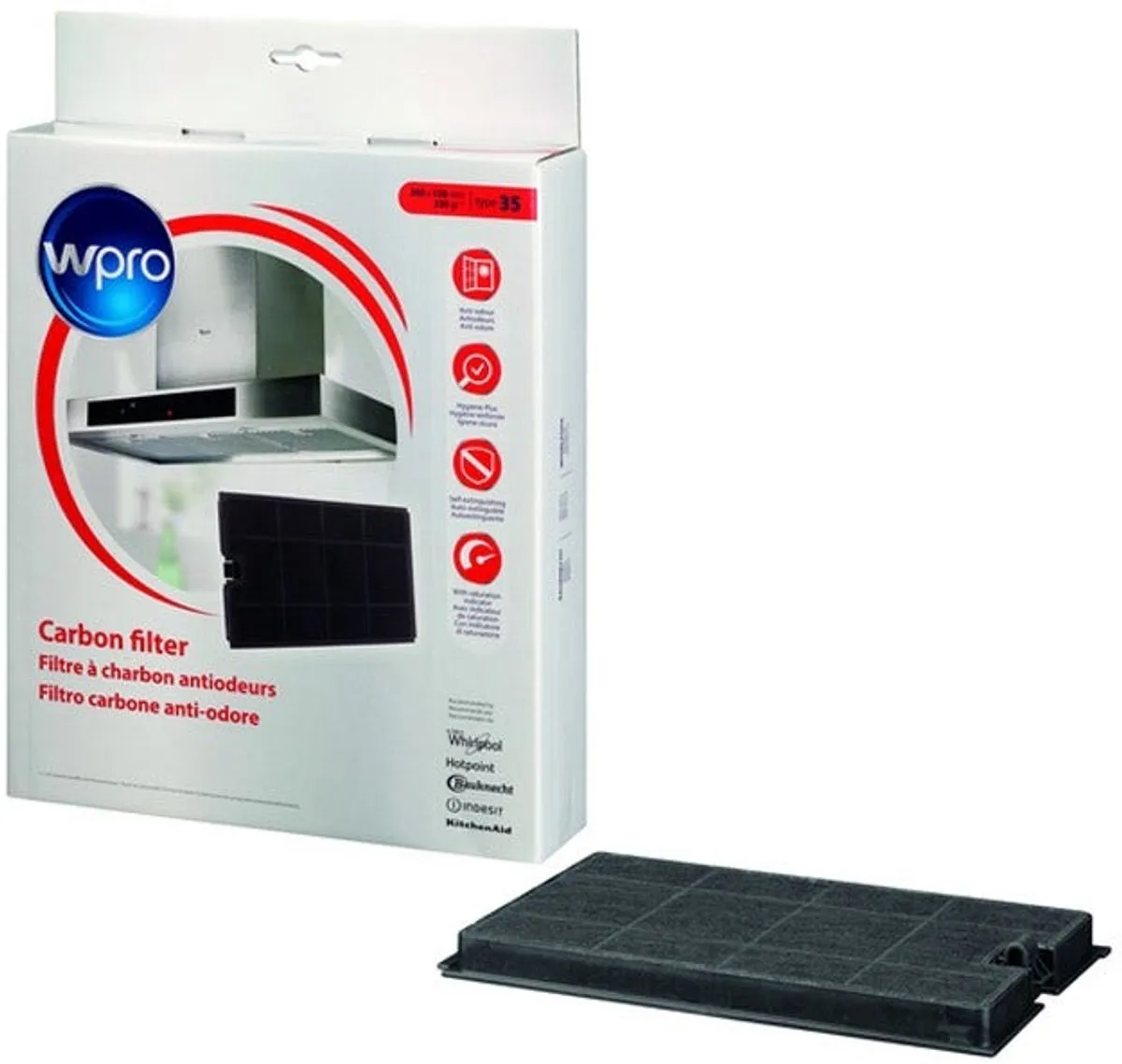 Whirlpool CHF035 Koolstoffilter - Zwart