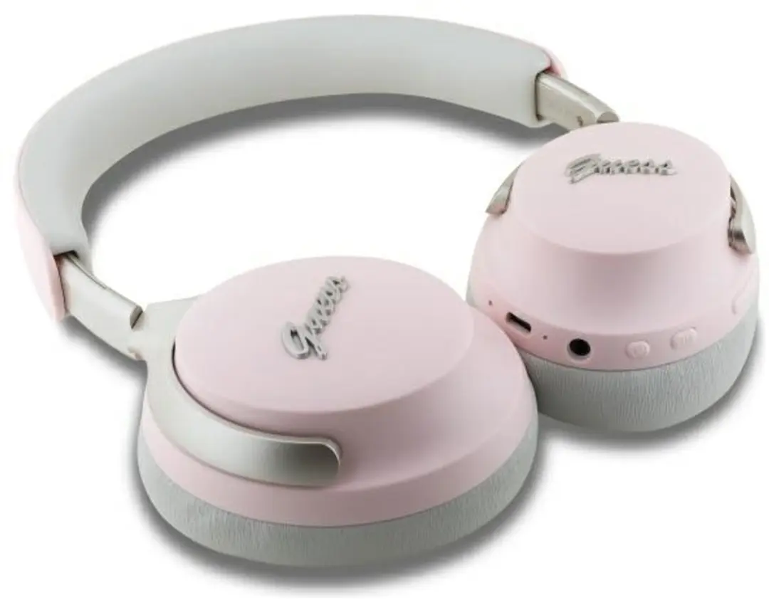 GUESS Metal Script Hoofdkoptelefoon - Roze - afbeelding 4 van 5