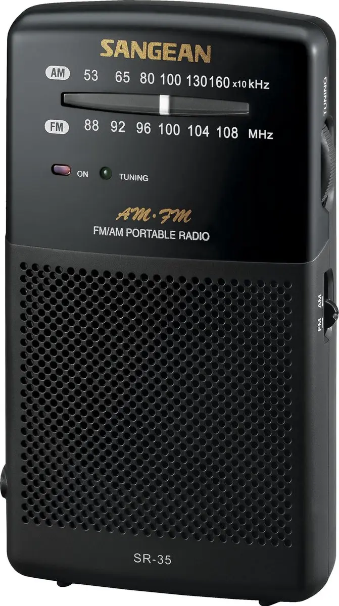 Sangean SR-35 Zakradio - Zwart - afbeelding 2 van 6