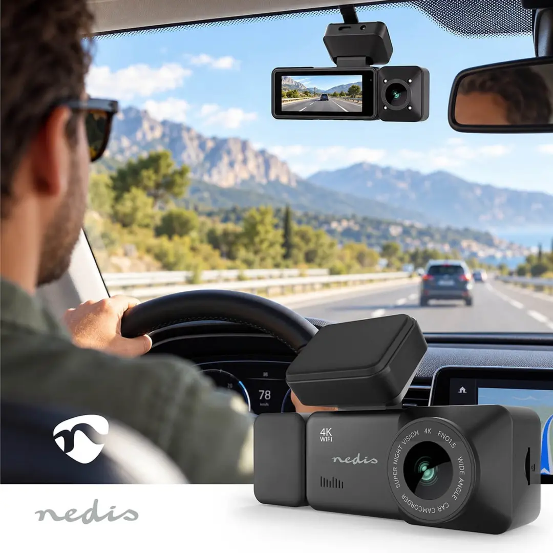 Nedis DCAMG4326BK Dash Cam 4K - Zwart - afbeelding 3 van 6