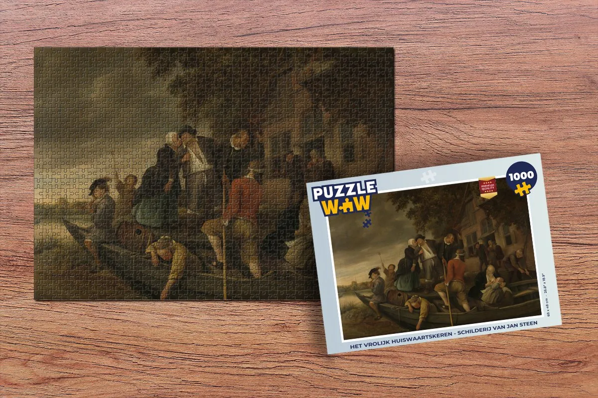 PuzzleWow Het Vrolijk Huiswaartskeren Jan Steen Legpuzzel 1000 Stuks