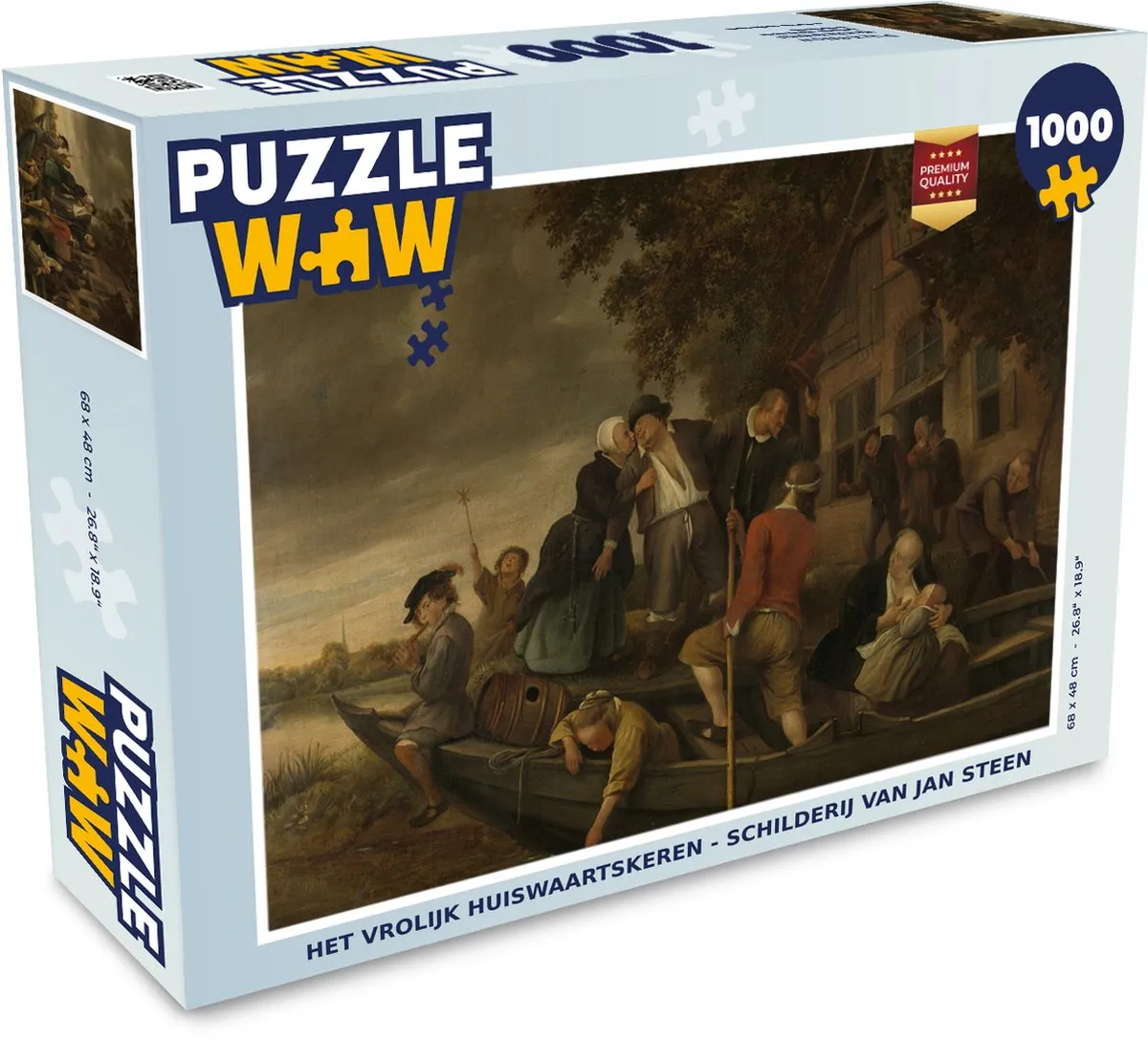 PuzzleWow Het Vrolijk Huiswaartskeren Jan Steen Legpuzzel 1000 Stuks - Multicolor