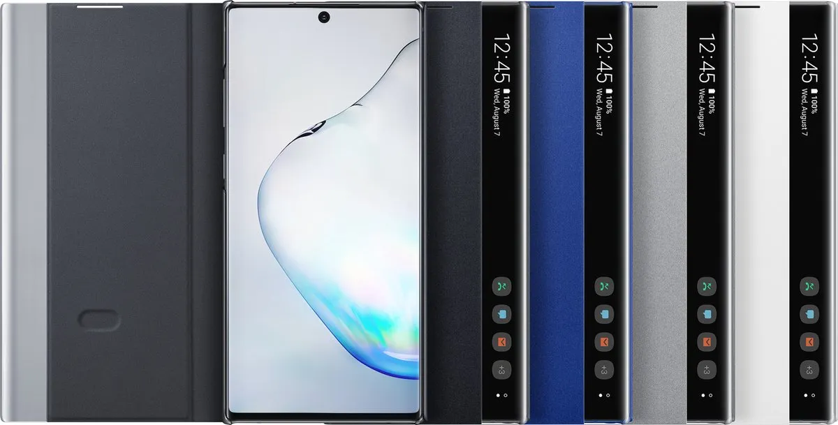 Samsung Galaxy Note 10+ Clear View Cover EF-ZN975CWEGWW - Wit - afbeelding 6 van 6