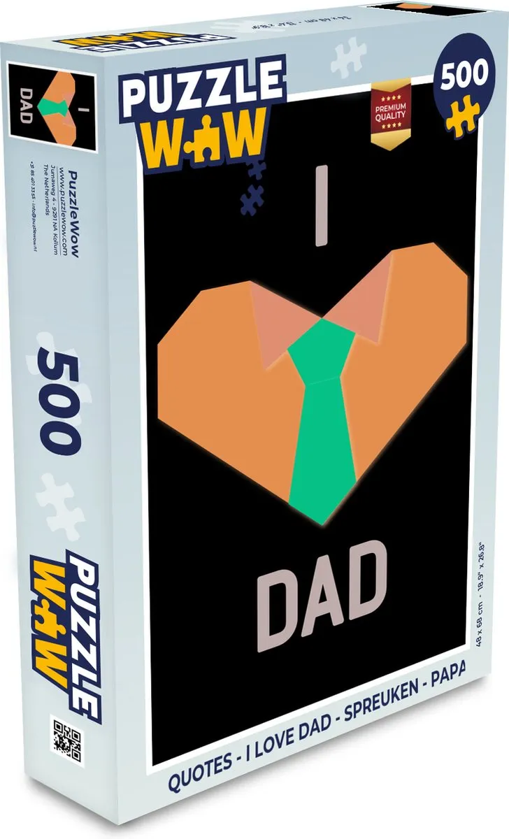 PuzzleWow Quotes I Love Dad Legpuzzel 500 Stuks