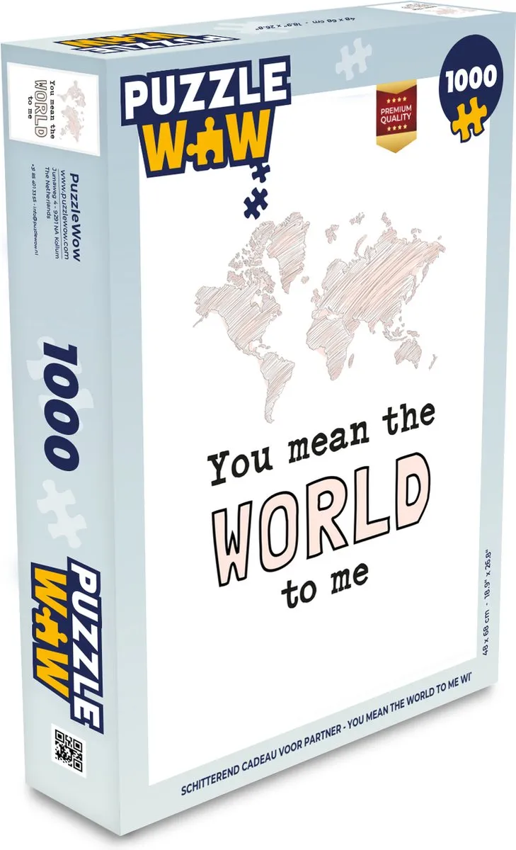 PuzzleWow You Mean The World To Me Legpuzzel 1000 Stuks