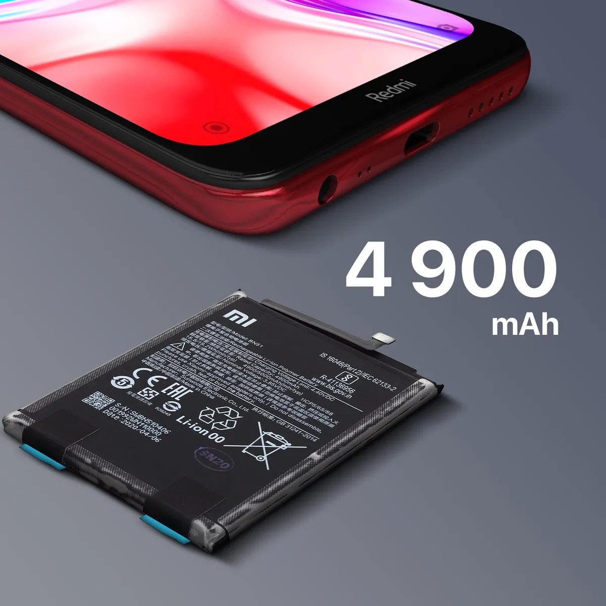 Xiaomi Redmi 8/8A Originele Batterij 4900mAh - BN51 - Zwart