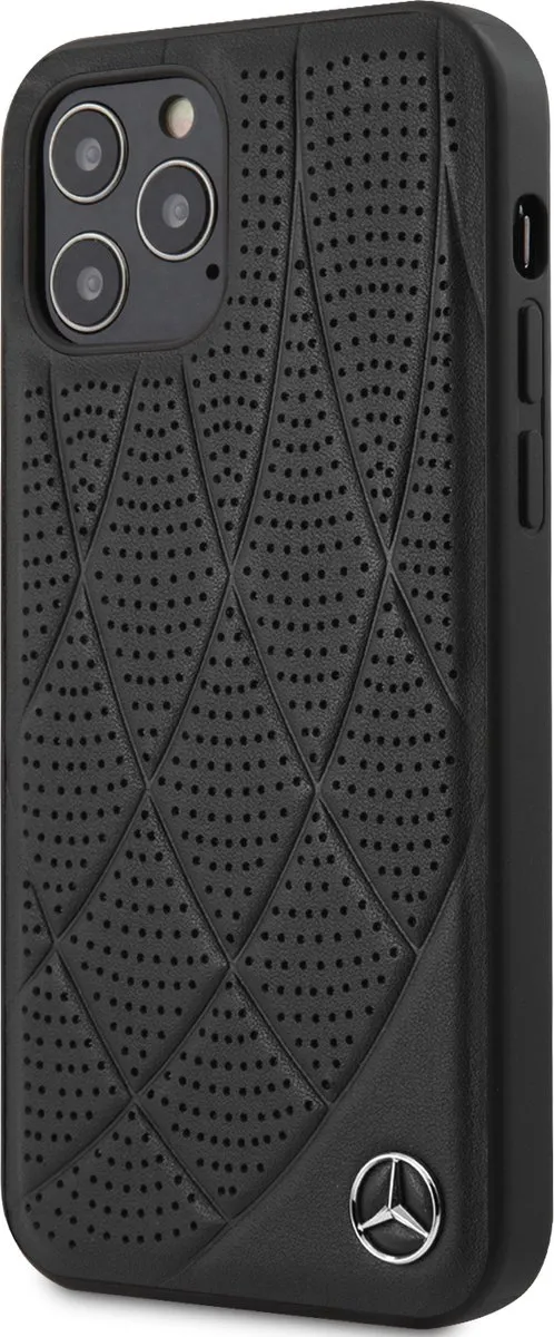 Mercedes-Benz Backcase Hoesje iPhone 12 Pro Max - Perforated Benz - MPN 8164